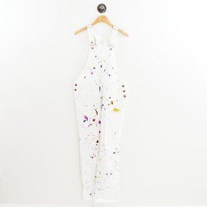 Custom Rainbow Splatter Paint Overalls